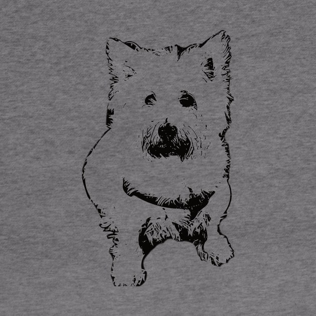 West Highland White Terrier Face Design - A Westie Christmas Gift by DoggyStyles